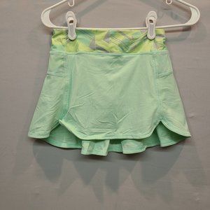 Ivivva Skort Shorts Skirt Girls 10 Mint Green Gray Yellow Lululemon